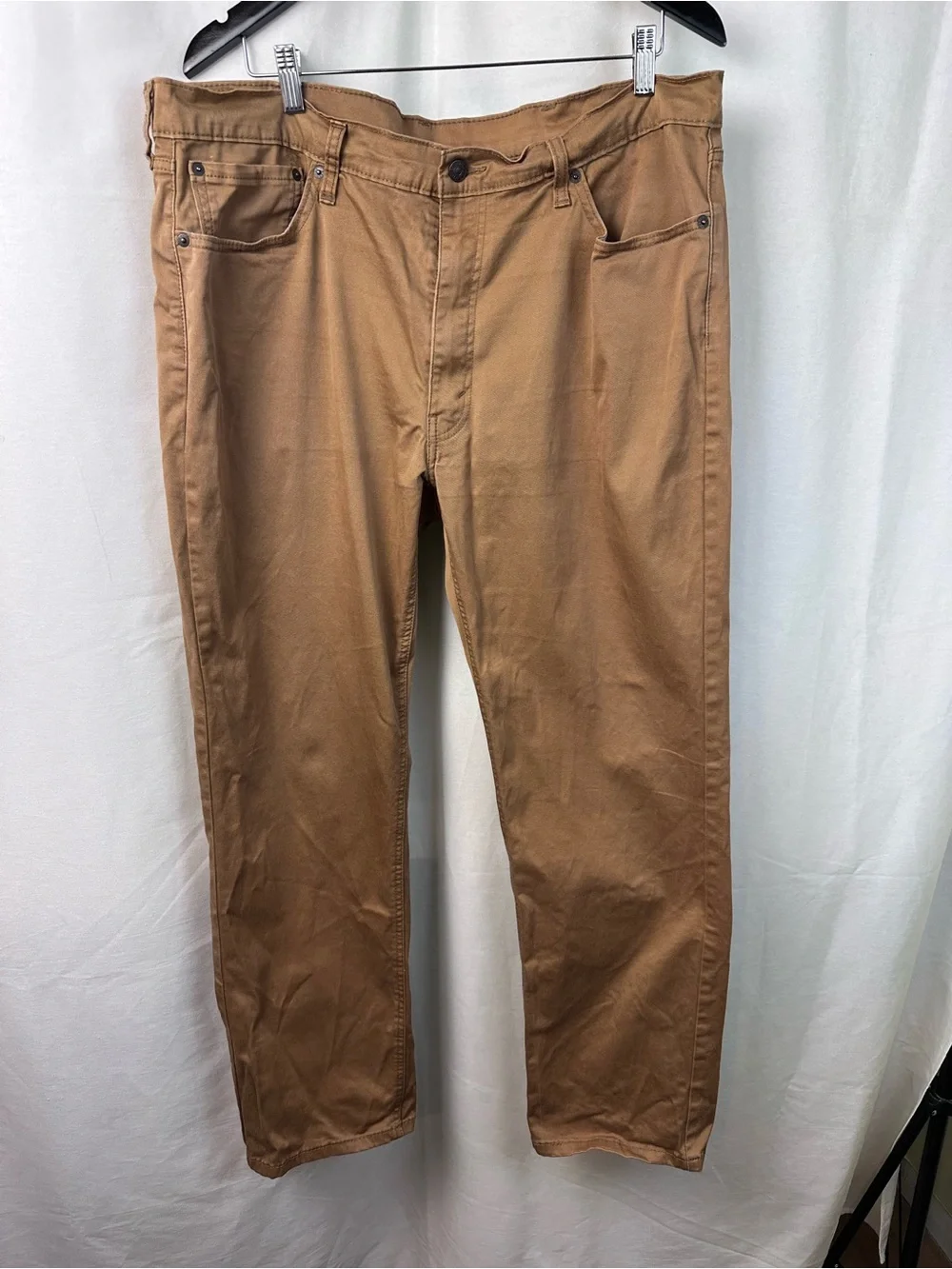 Levi's 541 Straight-Fit Brown Work Pants with Red Patch